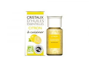 cristaux d'huile essentielle de citron bio